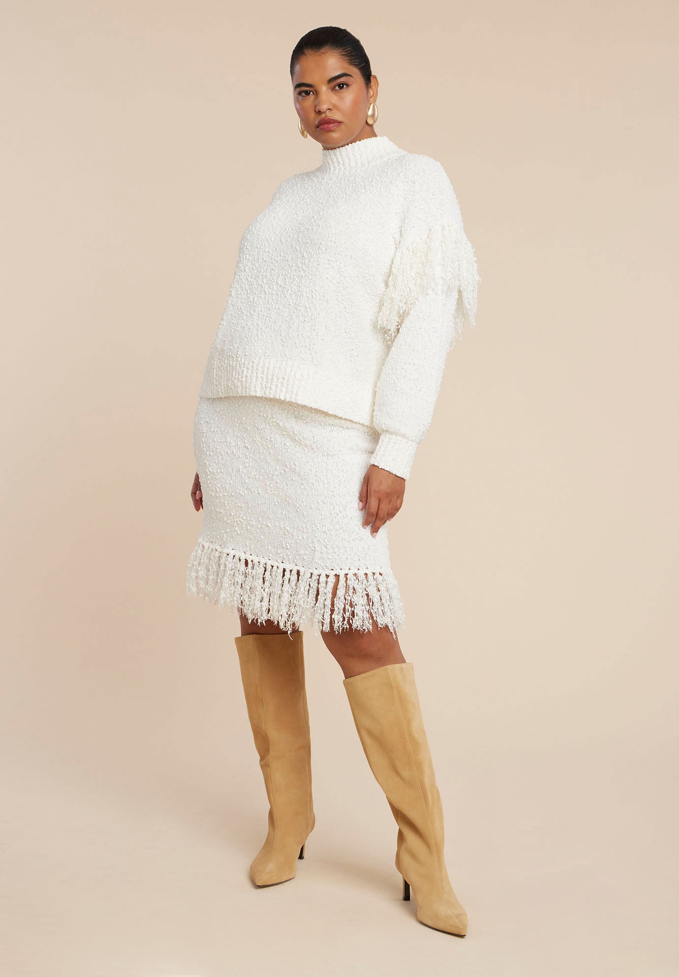 Shoulder Fringe Detail Sweater image number 3