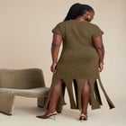 Lurex Sweater Dress W Fringes image number null