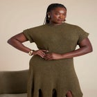 Lurex Sweater Dress W Fringes image number null