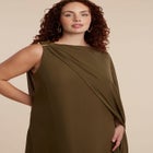 Hardware Detail Cape Maxi Dress image number null