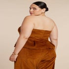 Corduroy Peplum Bustier image number null