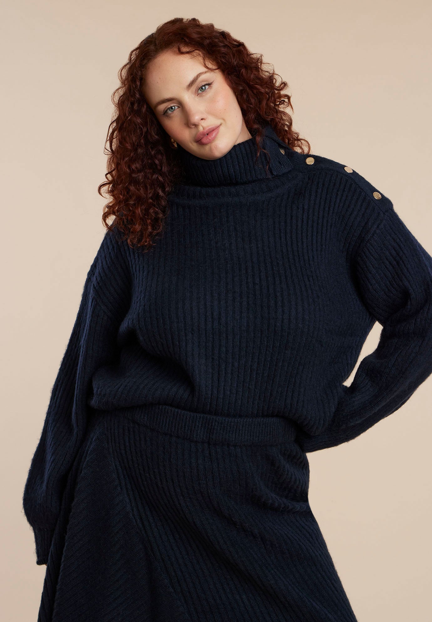 Oversized Button Detail Sweater image number 2