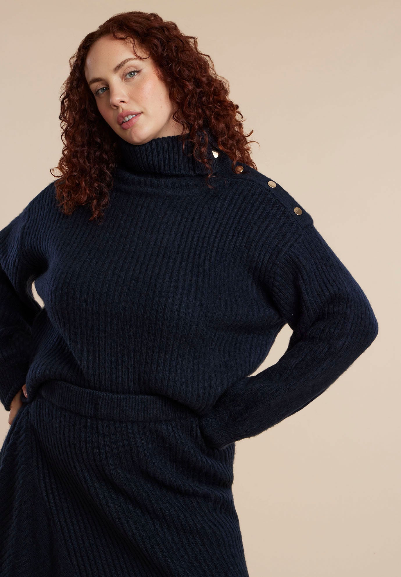 Oversized Button Detail Sweater image number 0