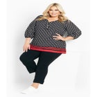 Malia Zip Border Top image number null