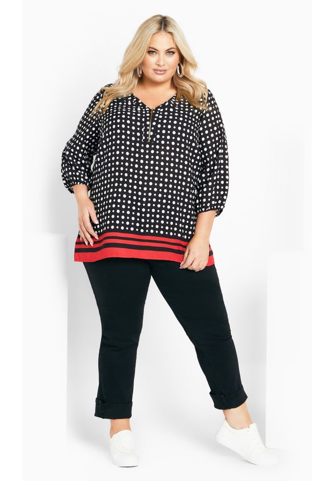 Malia Zip Border Top image number 2