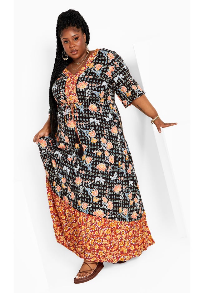 Cynthia Spliced Maxi Dress image number null