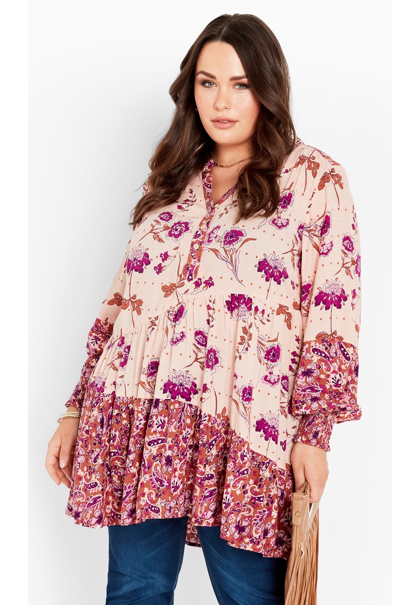 Cynthia Splice Empire Waist Tunic image number 0