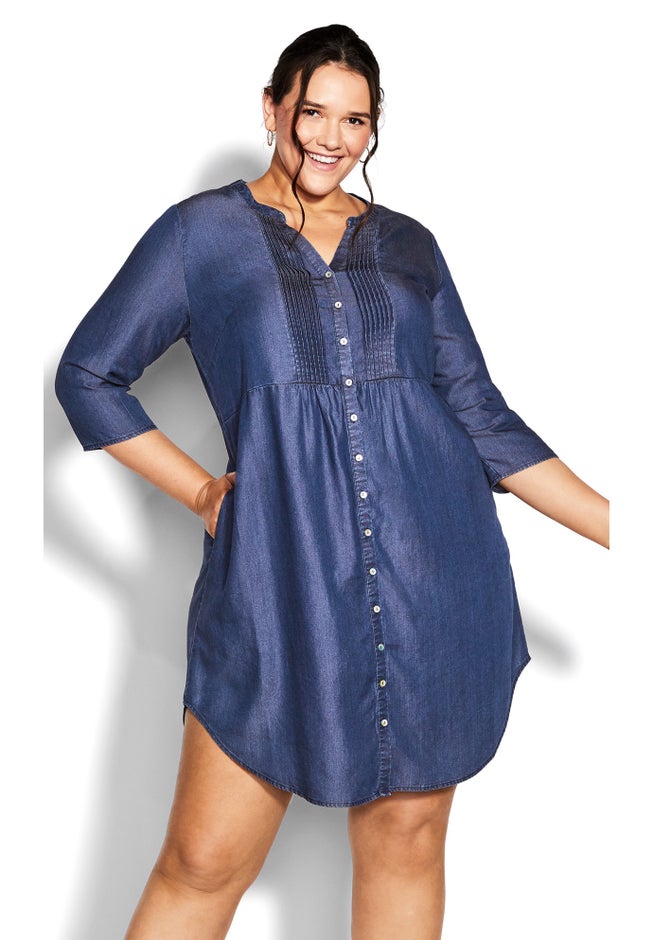 Mae Pintuck Shirtdress image number 0