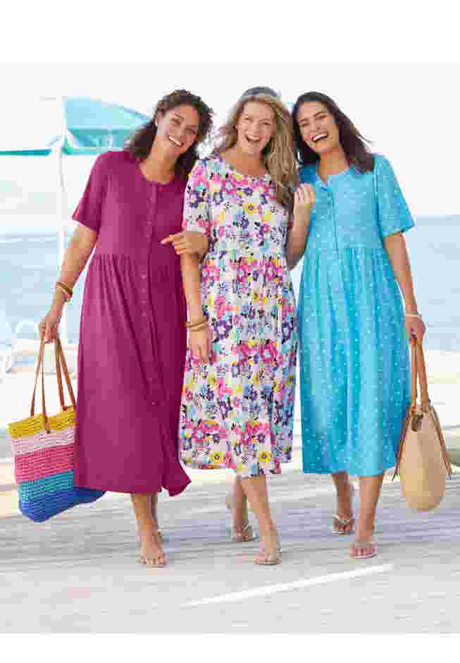 Button-Front Essential Dress image number 5