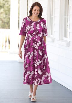 casual dress for plus size women Tycorwd Women's Midi Summer Short Sleeve Beach Dress Swing Flowy Tiered Dresses with Pockets Army Green 1XL at Amazon Women's Clothing store Low Temperature for Ironing Breezaya Plus Size Women V-Neck