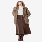 Marled Zip-Front Cable Knit Cardigan image number null