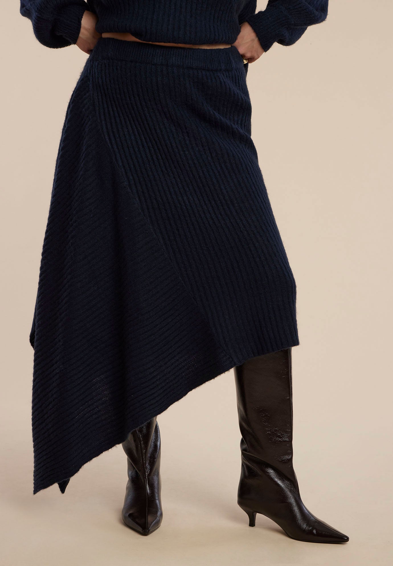 Asym Draped Sweater Skirt image number 0
