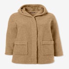 Plus Size Hooded Teddy Fleece Coat image number null