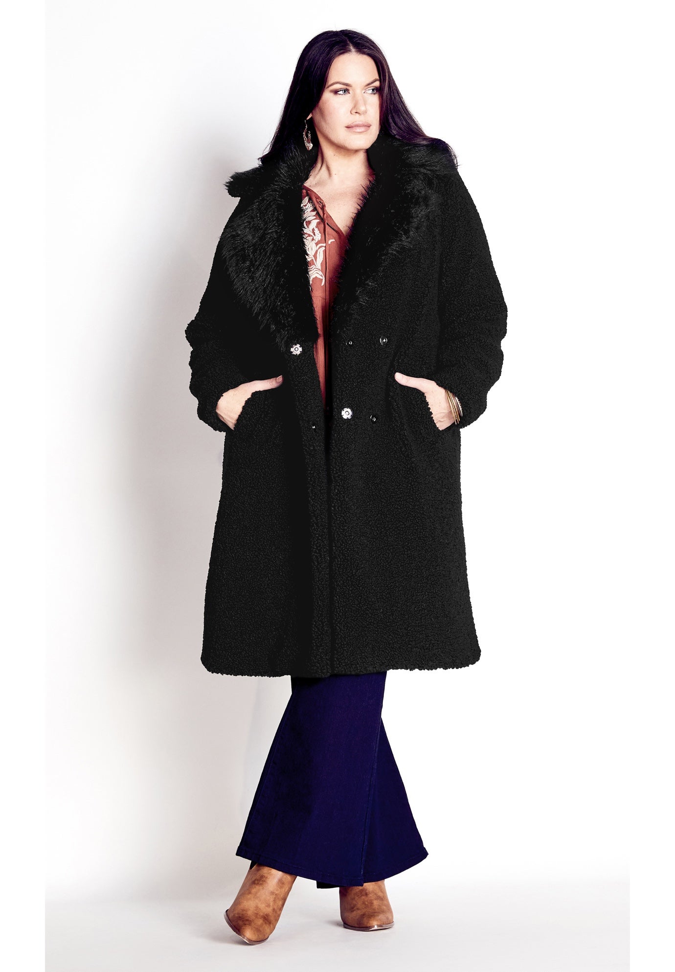 Teddy Faux Fur Jacket image number 3