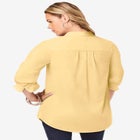 Plus Size Kate Long Sleeve Easy Cotton-Blend Button-Front Shirt image number 1