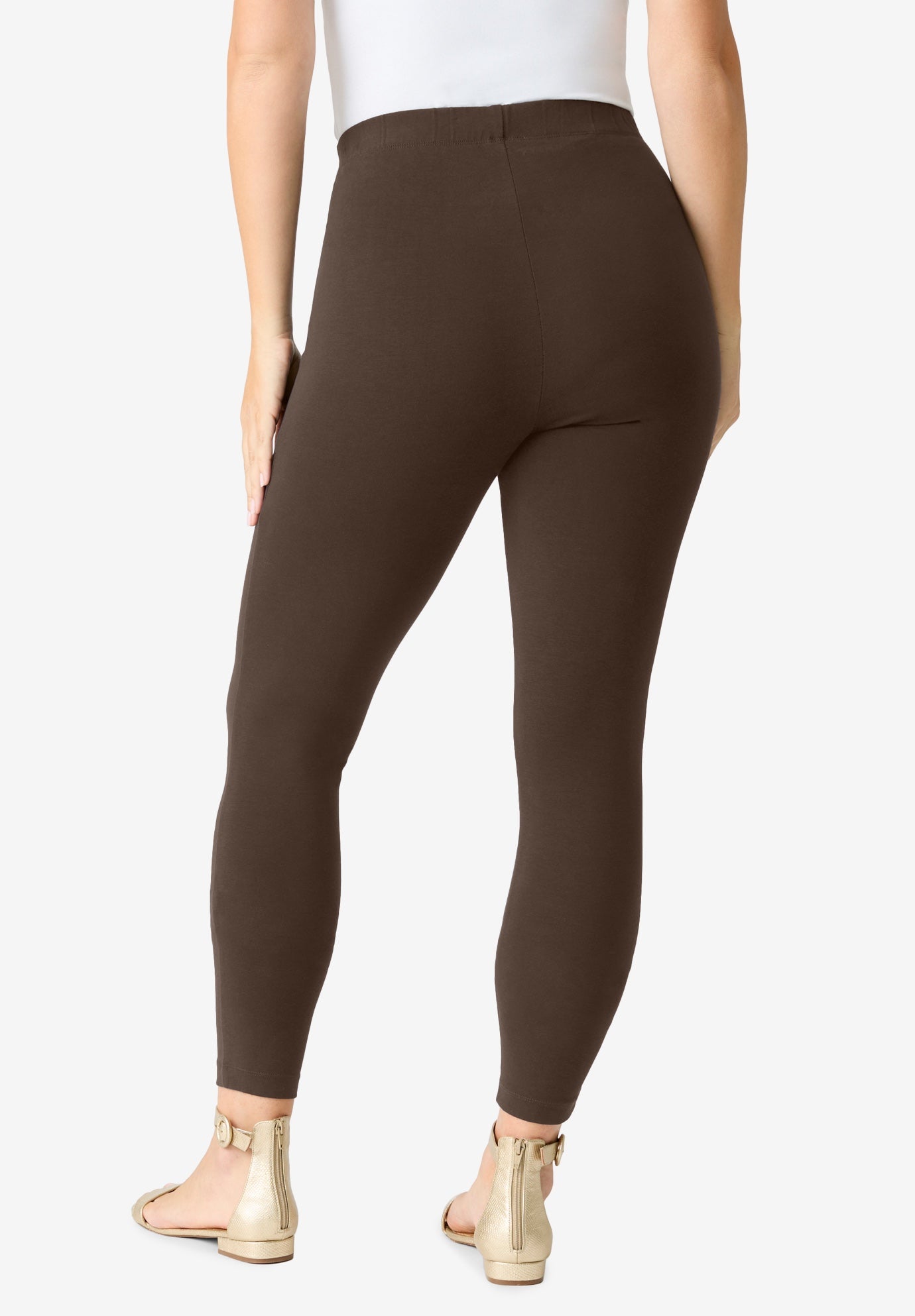 Plus Size Essential Stretch Ankle Length Pull-On Legging image number 1