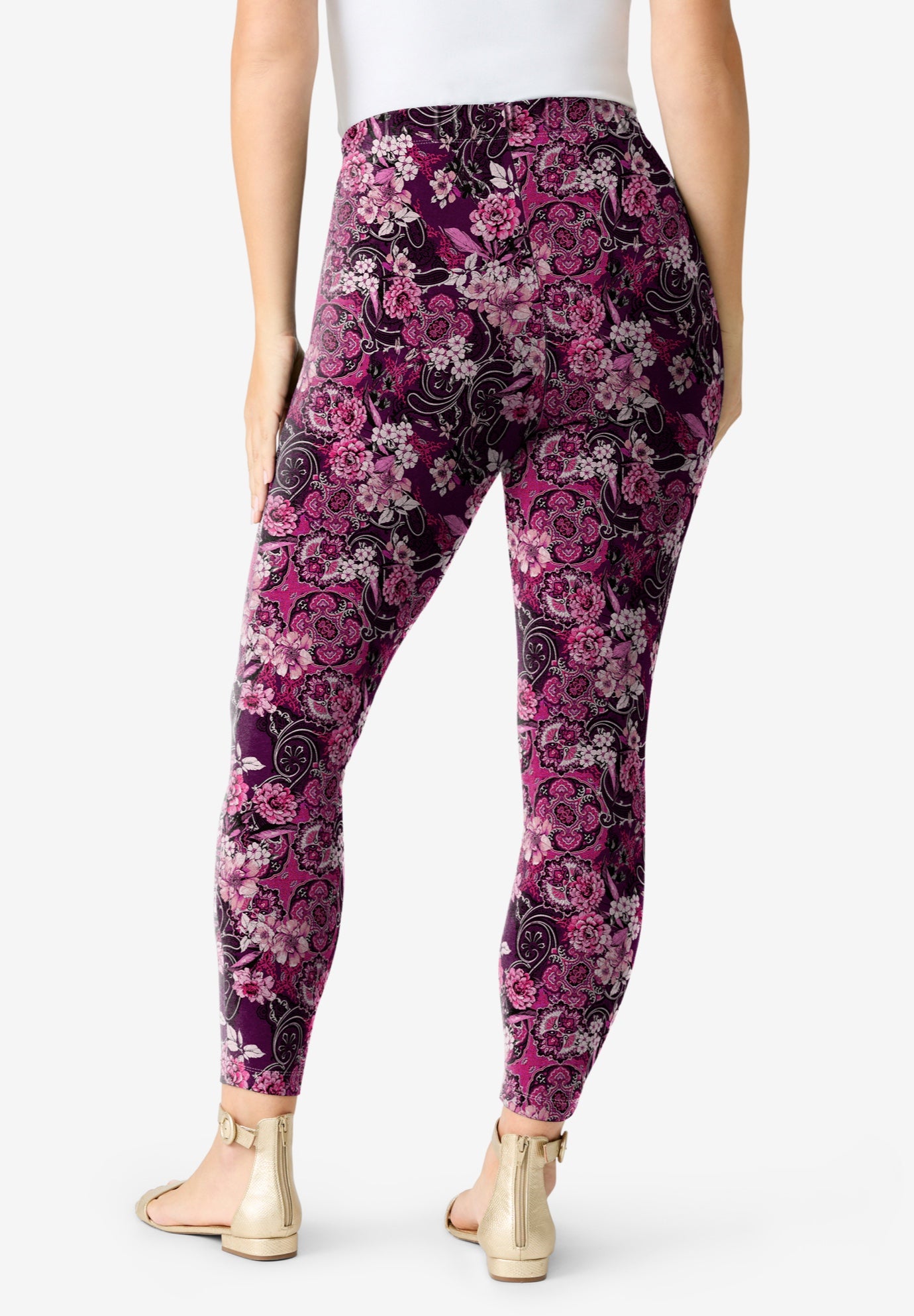 Plus Size Essential Stretch Ankle Length Pull-On Legging image number 2