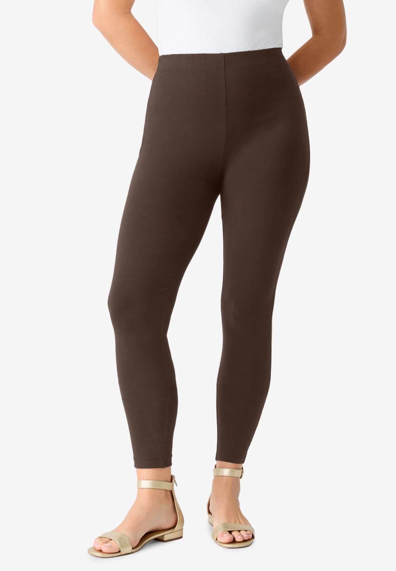 Plus Size Essential Stretch Ankle Length Pull-On Legging image number 0