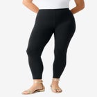 Plus Size Ankle Length Essential Stretch Legging image number null