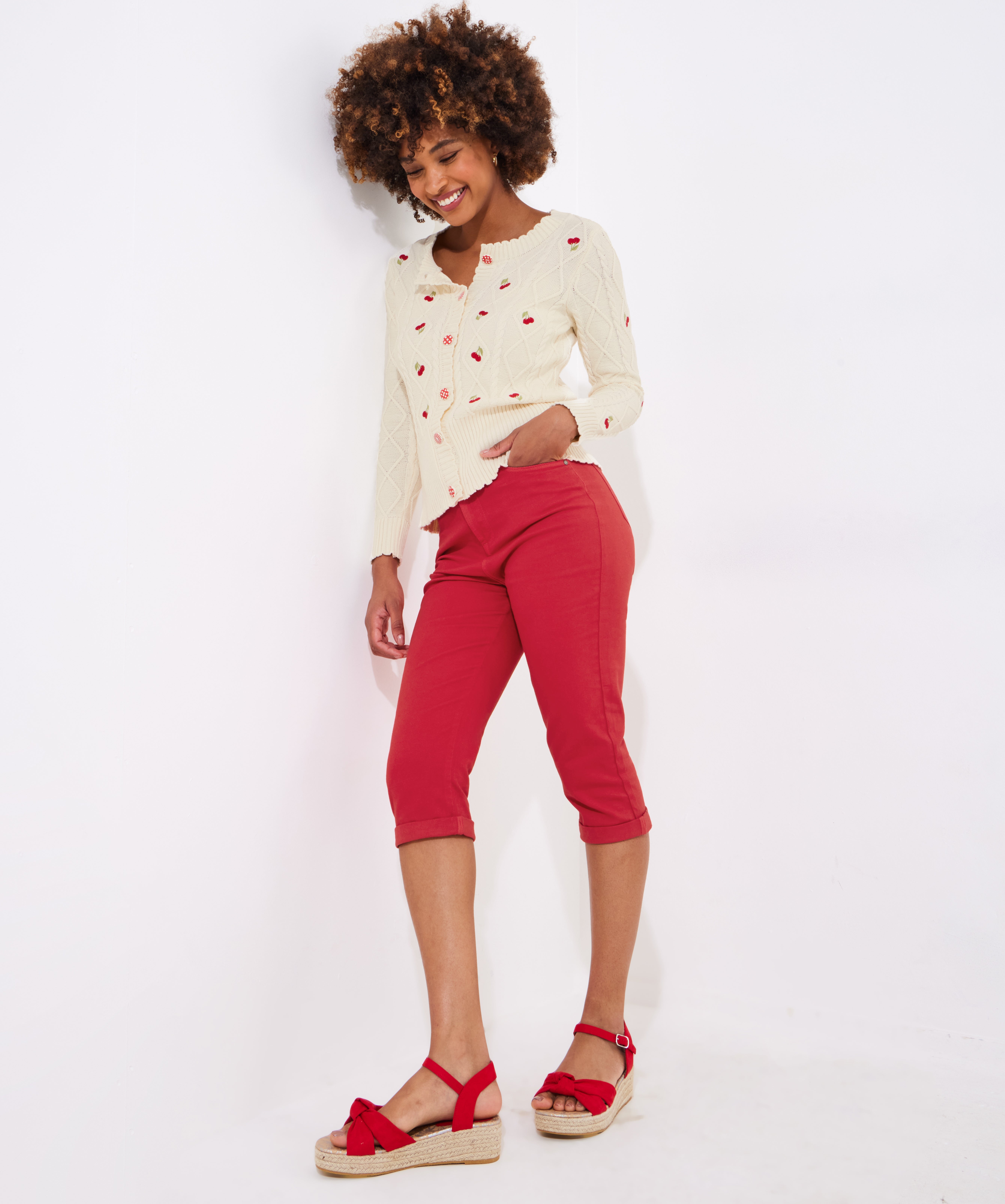 Stretch Denim Capri Pant image number 0