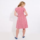 Stretch Knit Faux Wrap Dress image number null