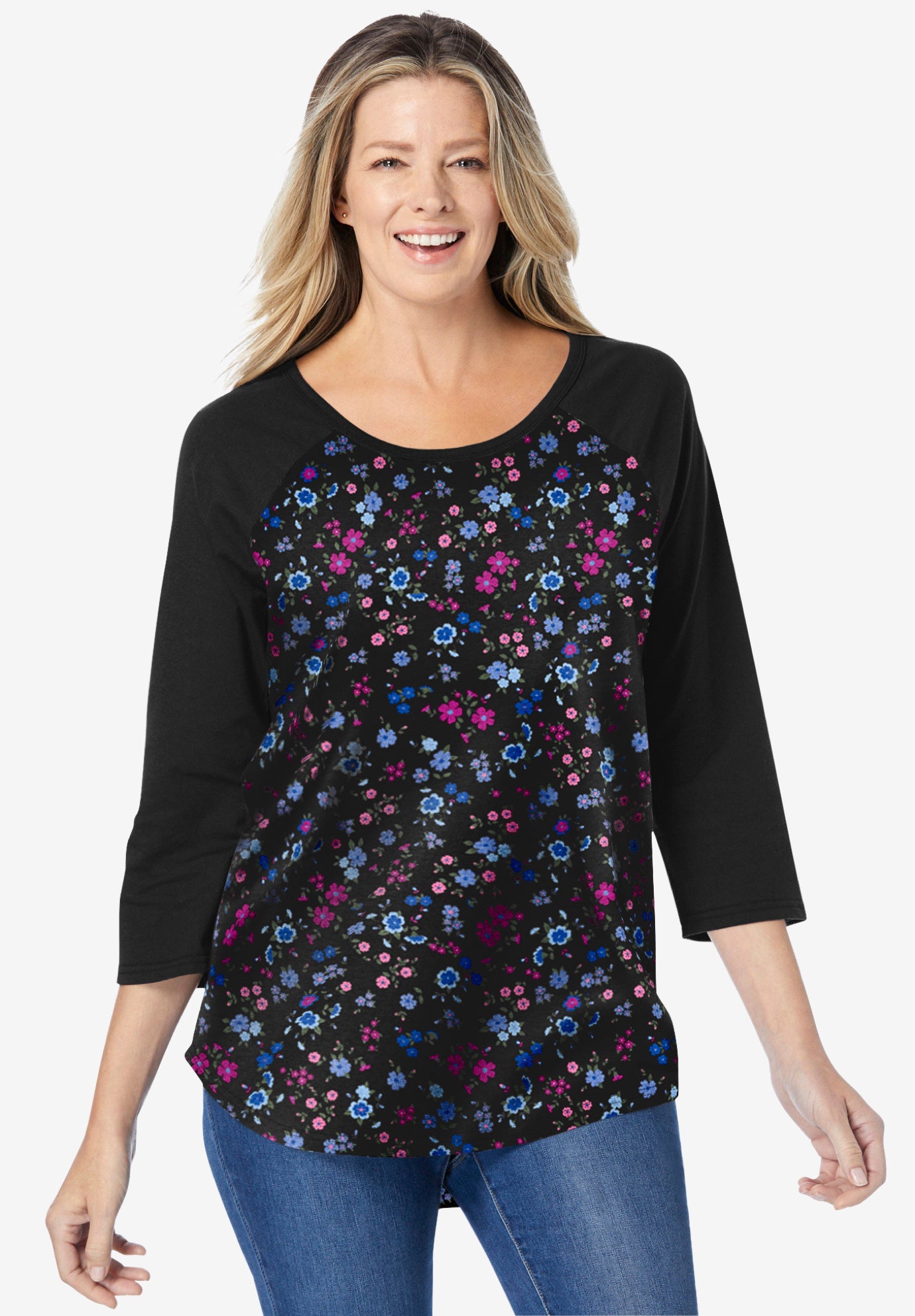 Three-Quarter Sleeve Baseball Tee image number 0