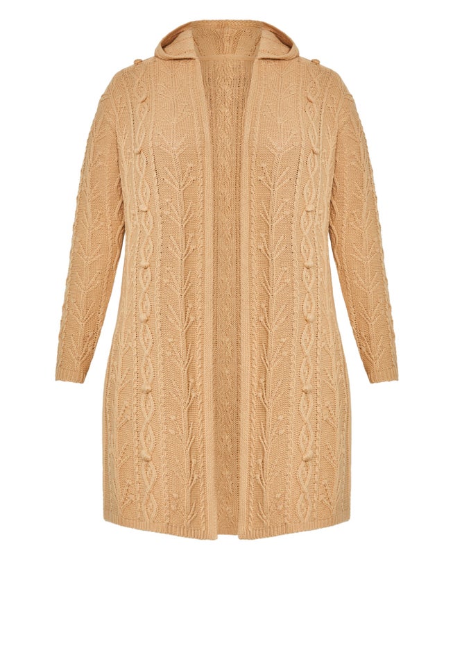 Camilla Cable Knit Hooded Cardigan image number 2