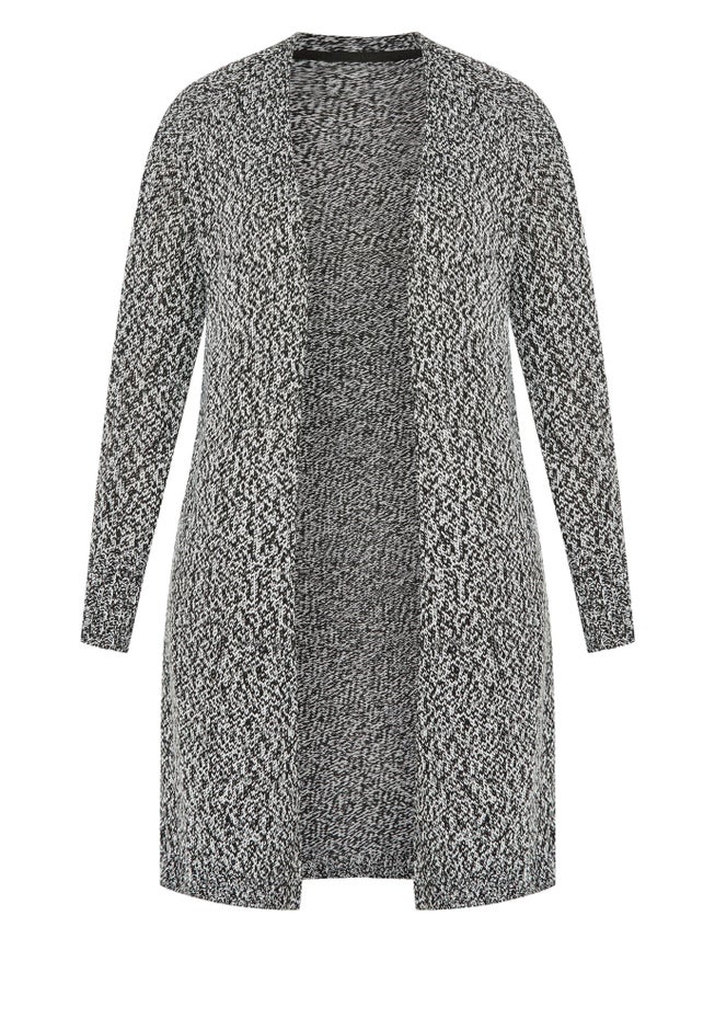 Charmed Collarless Longline Cardigan image number 3