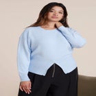  Zipper Hem Sweater image number null