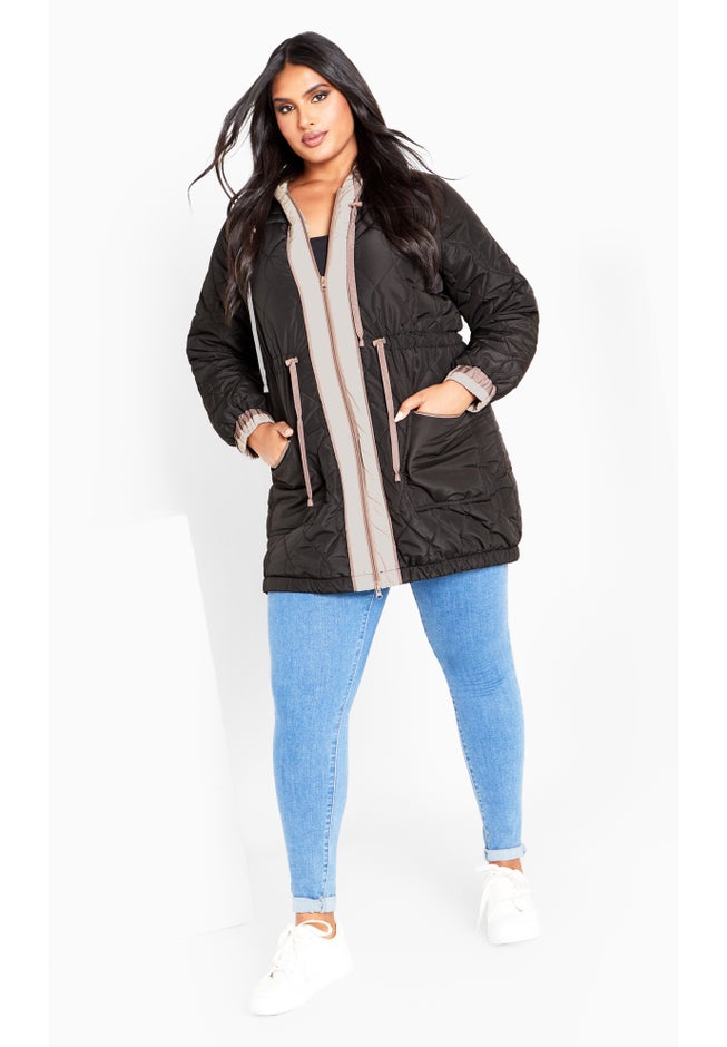 Clio Quilt Padded Hooded Neck Coat image number 1