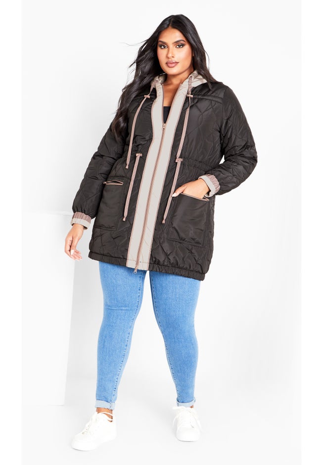 Clio Quilt Padded Hooded Neck Coat image number 2