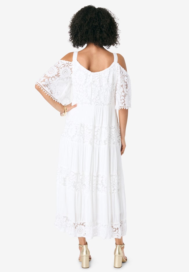 Lace Panelled Maxi Dress image number 1