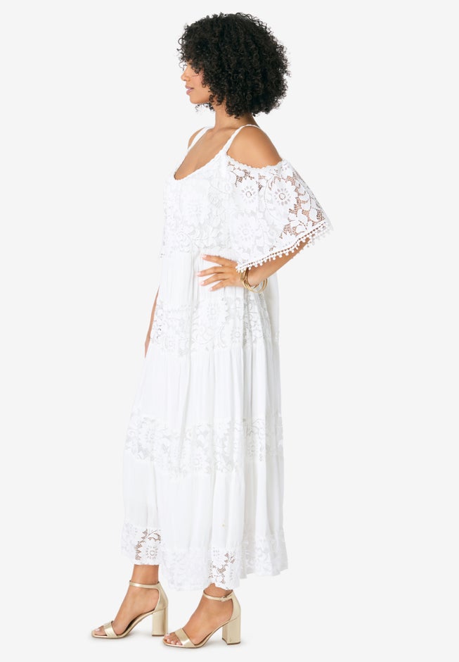 Lace Panelled Maxi Dress image number 2