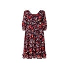 V-Neck Flounce Midi Dress image number null