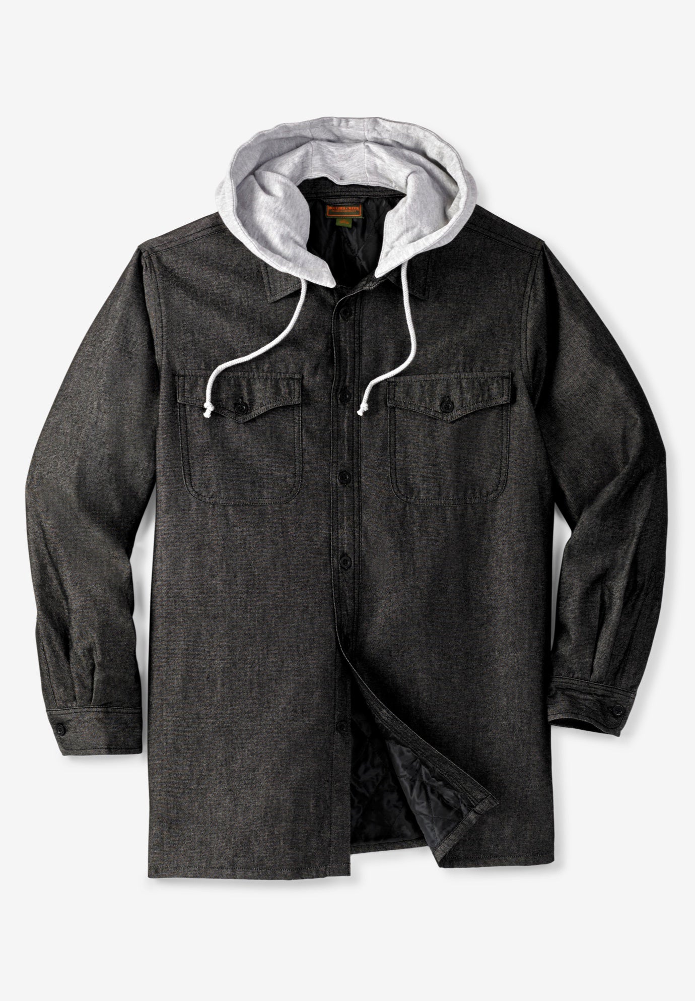 Removable Hooded Shirt Jacket image number 0
