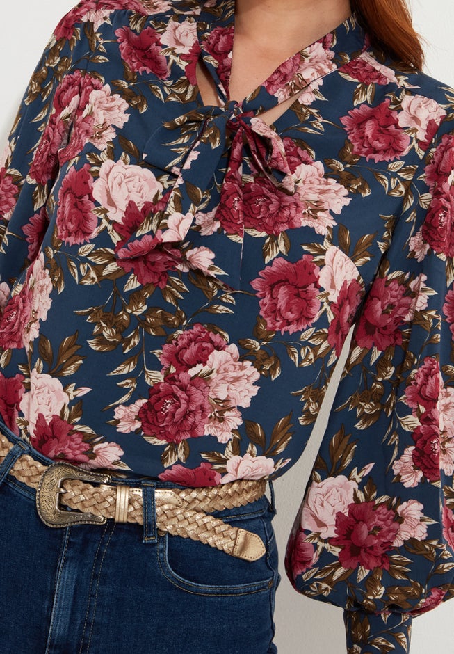 Tie Neck Blouse image number 1