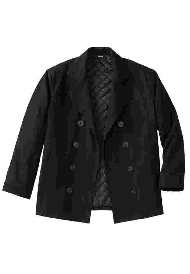 Double-Breasted Wool Peacoat image number 0