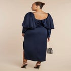 Pleated Bodice Column Dress image number null