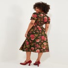 A-Line Button Front Midi Dress image number 3