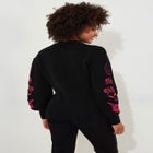 Mockneck Embroidered Sweater image number null