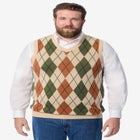 V-Neck Argyle Sweater Vest image number null
