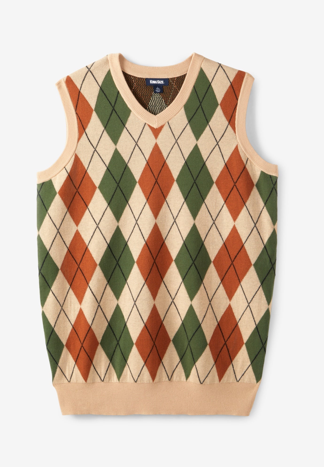 V-Neck Argyle Sweater Vest image number 0