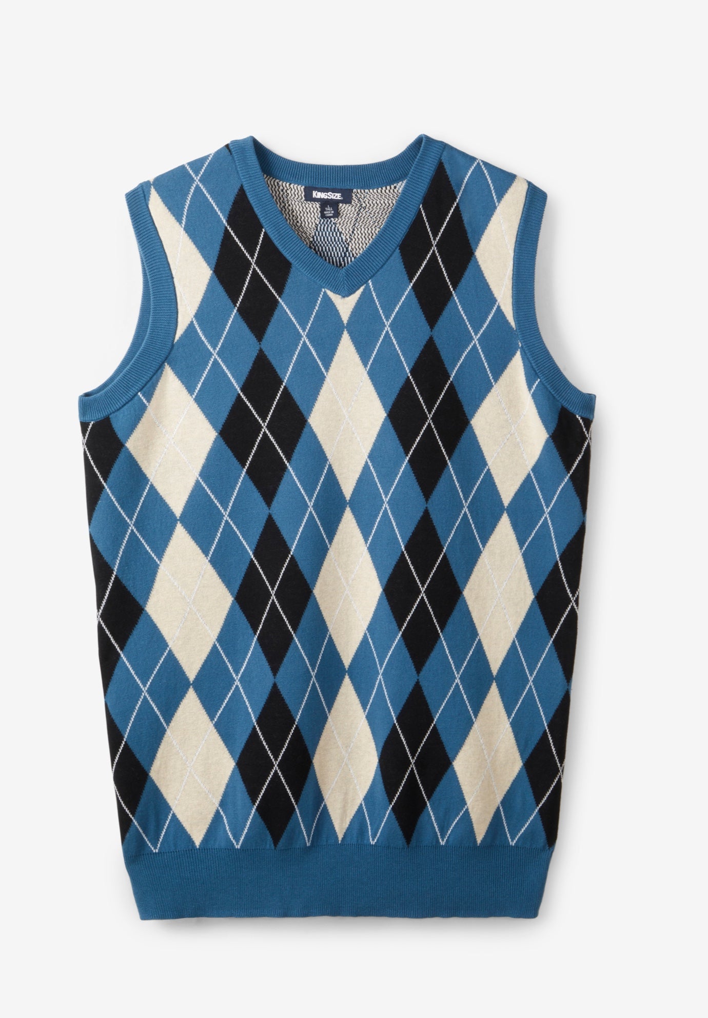 V-Neck Argyle Sweater Vest image number 0