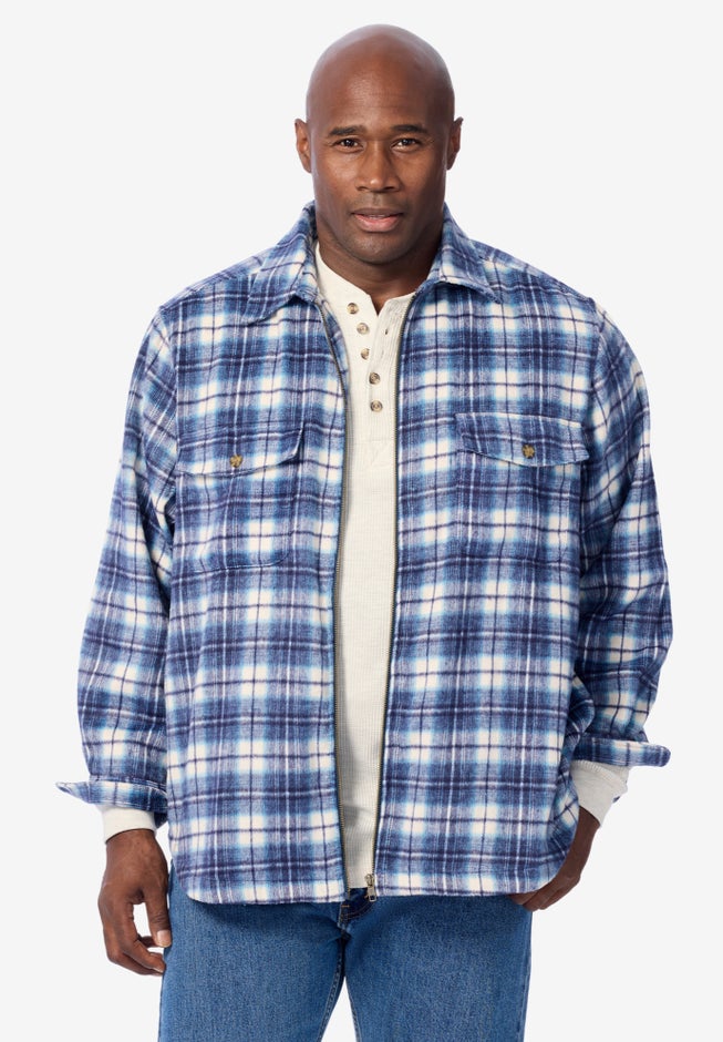 Brawny Zip Up Shirt Jacket image number 3