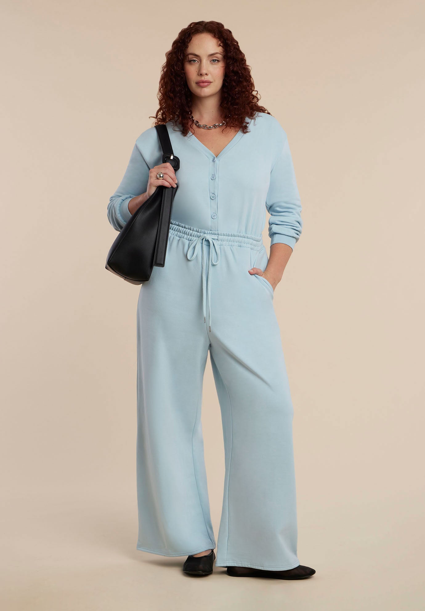 Button Up Long Sleeve Jumpsuit image number 0