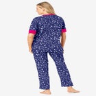 Printed Henley PJ Set image number null