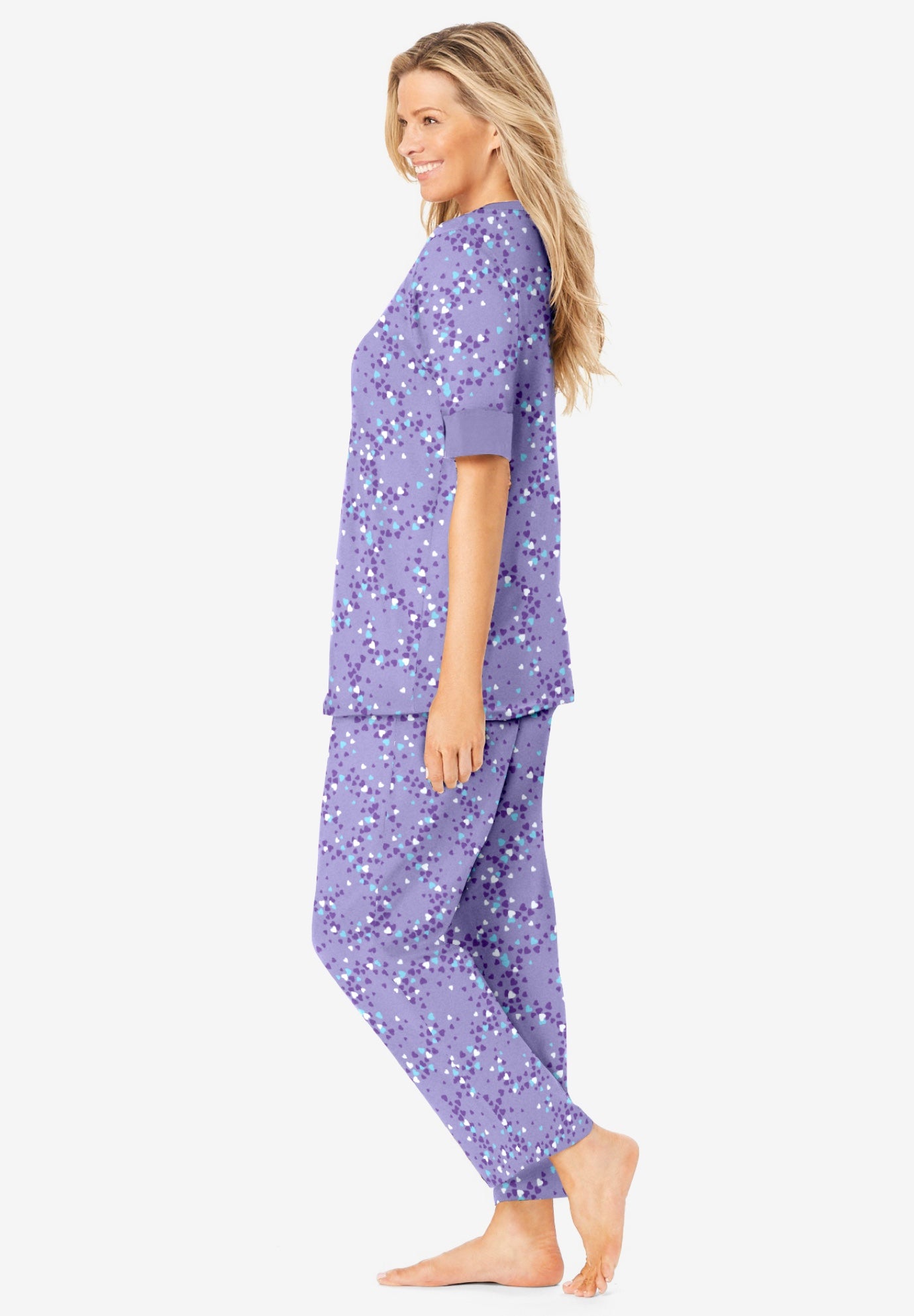 Printed Henley PJ Set image number 2