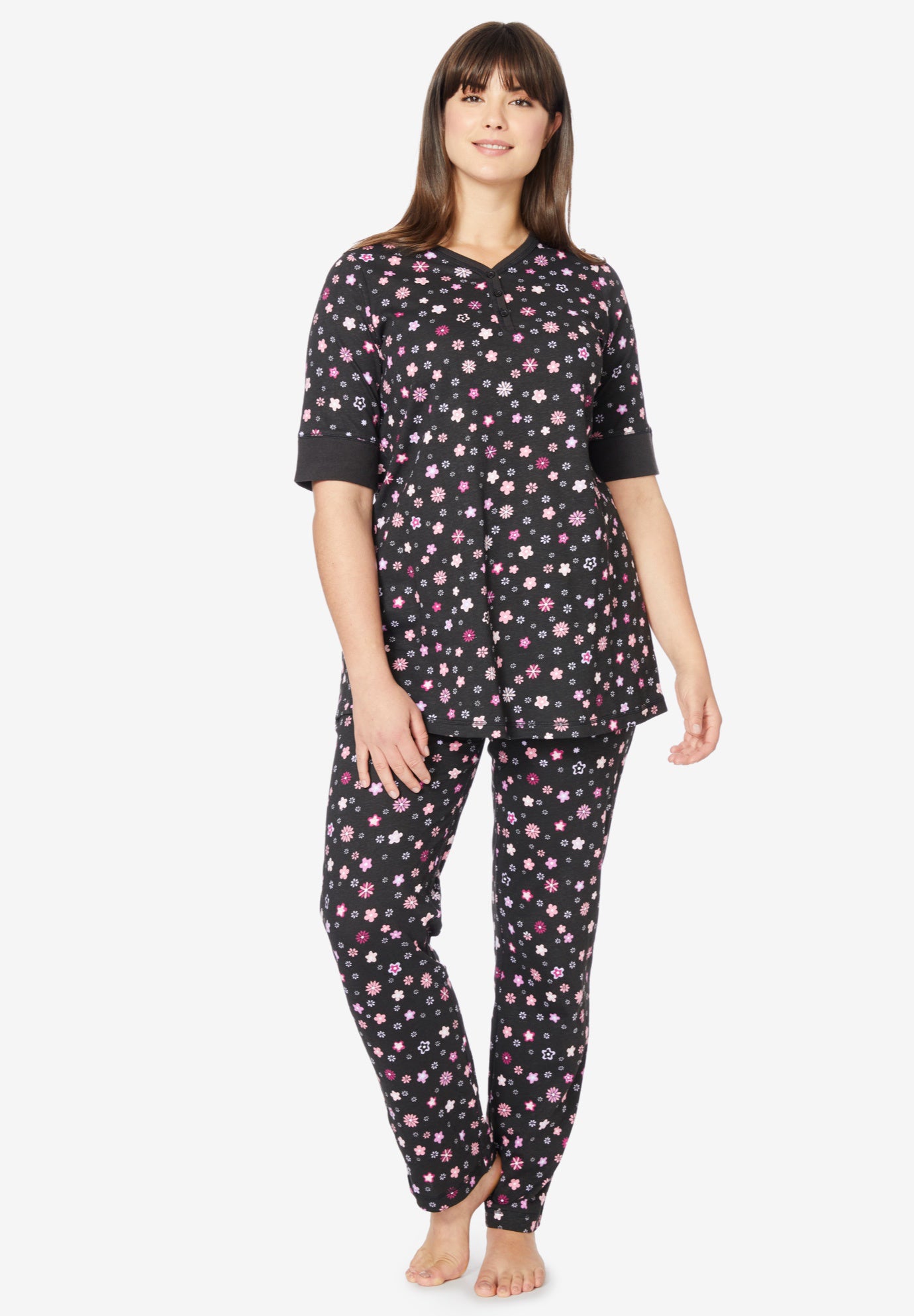 Printed Henley PJ Set image number 0
