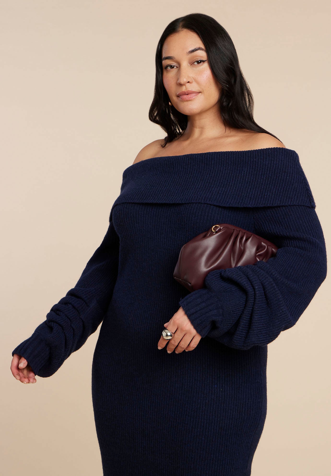 Slouchy Sweater Dress image number 3