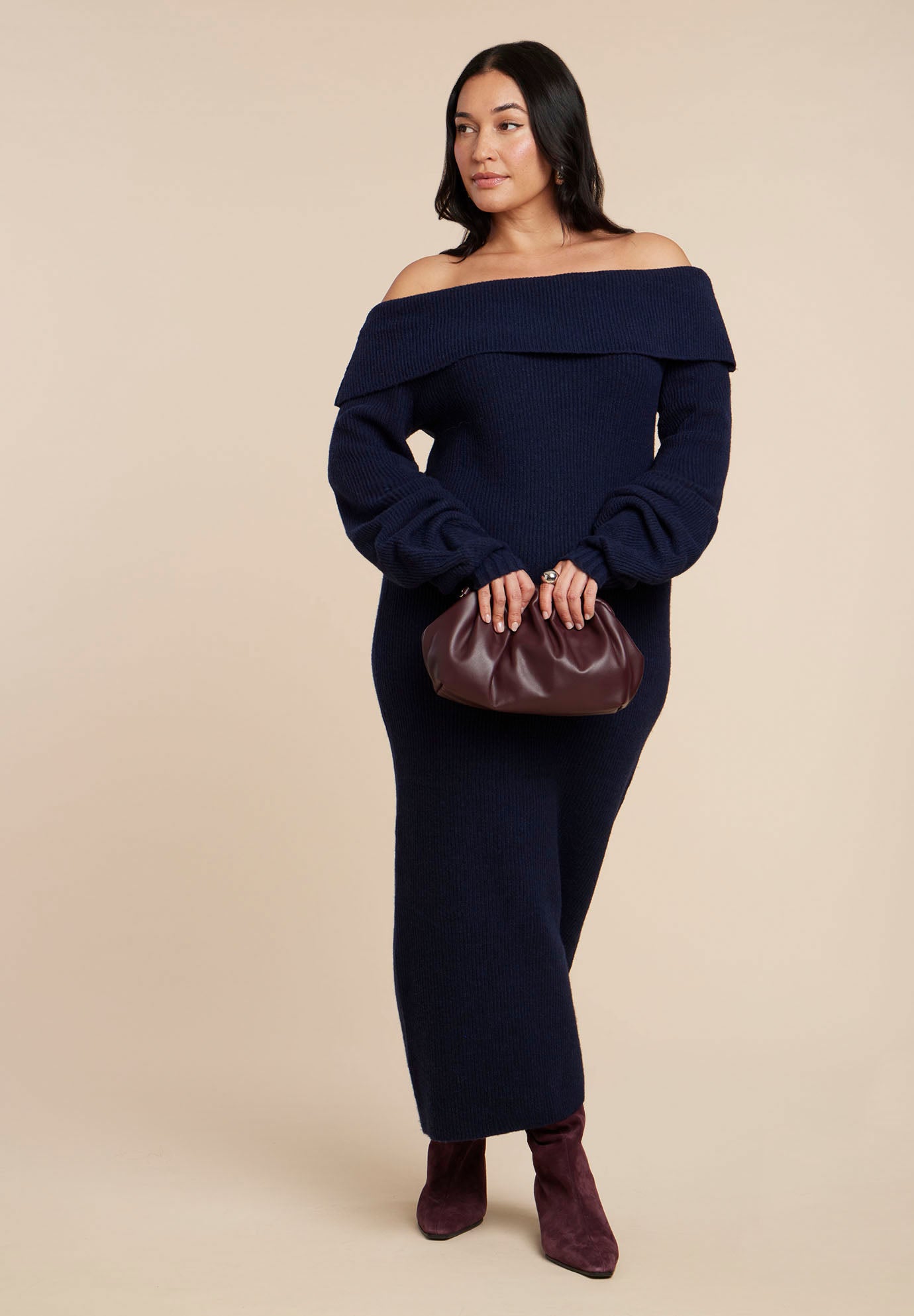 Slouchy Sweater Dress image number 4